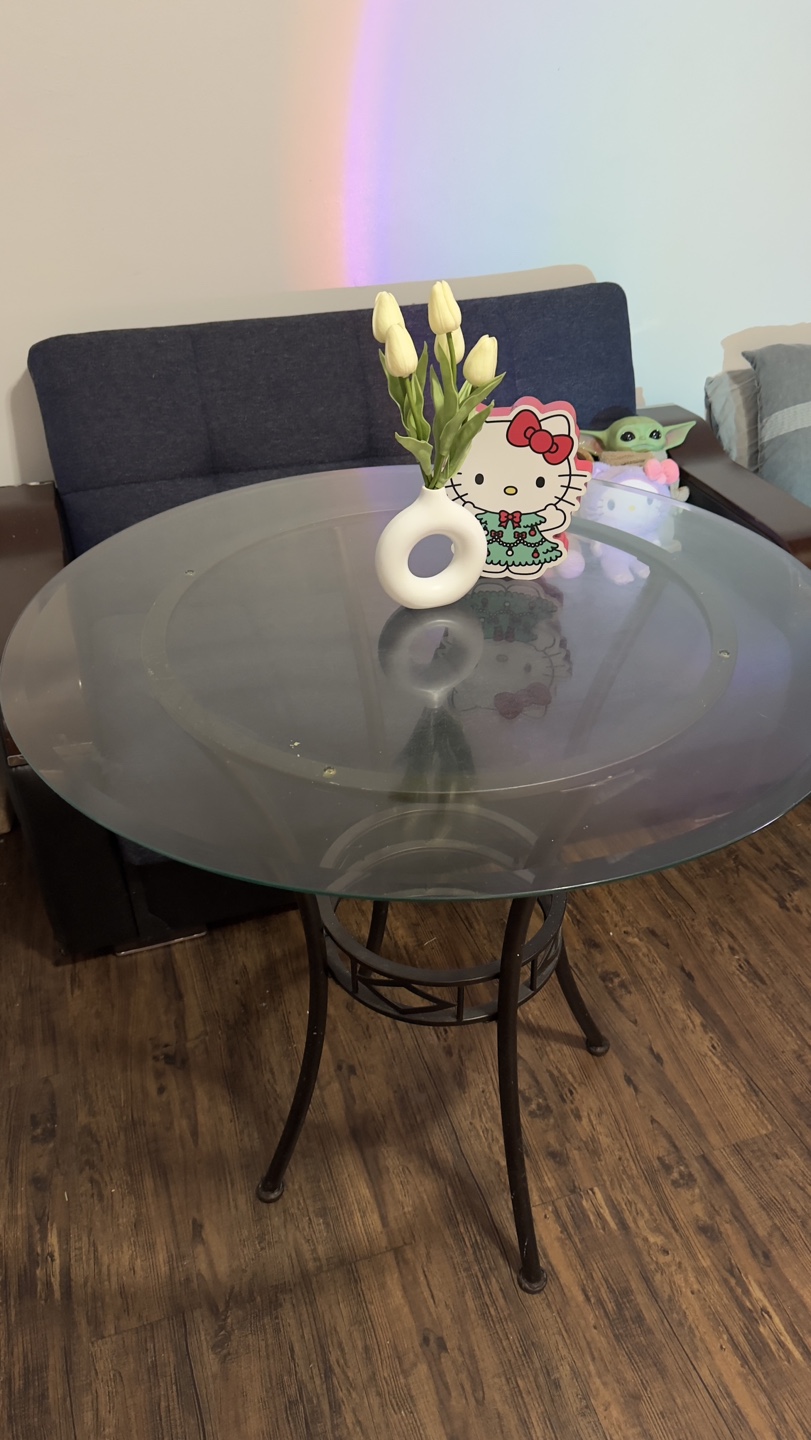 Glass Top Round Table🧡 - photo 2