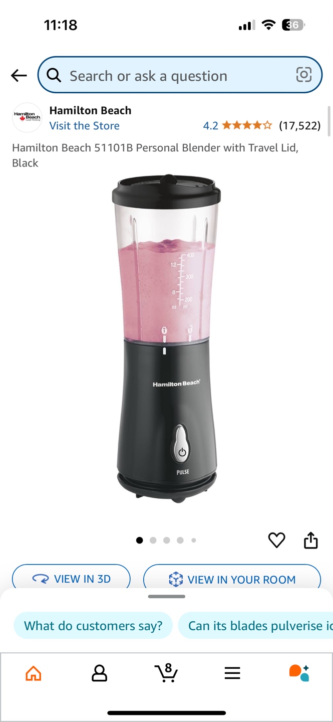Hamilton Beach Single-Serve Blender with Travel Lid - photo 2