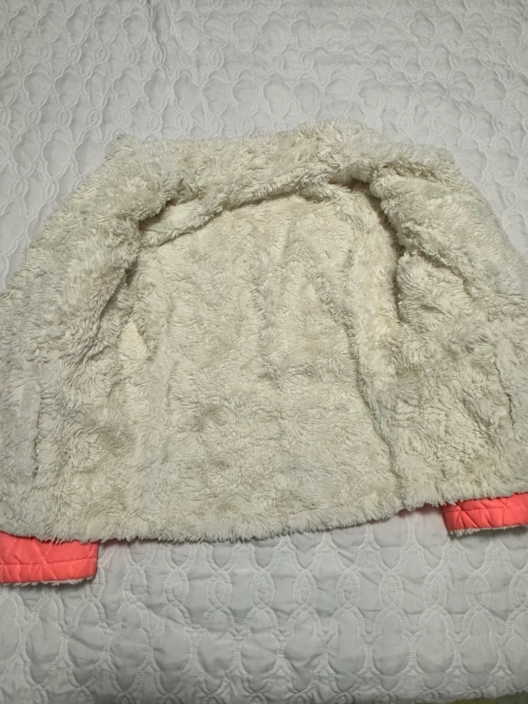 SO Women's Pink and White Fleece Lined Jacket - Size Large image indicator(2)