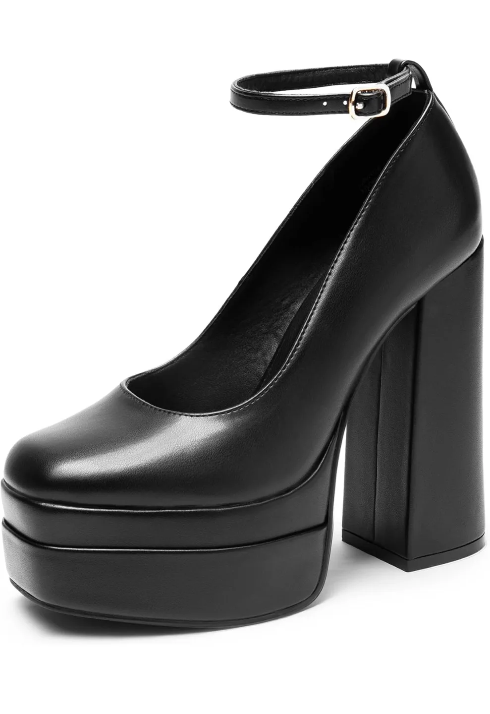 DREAM PAIRS Black Platform Heels thumbnail