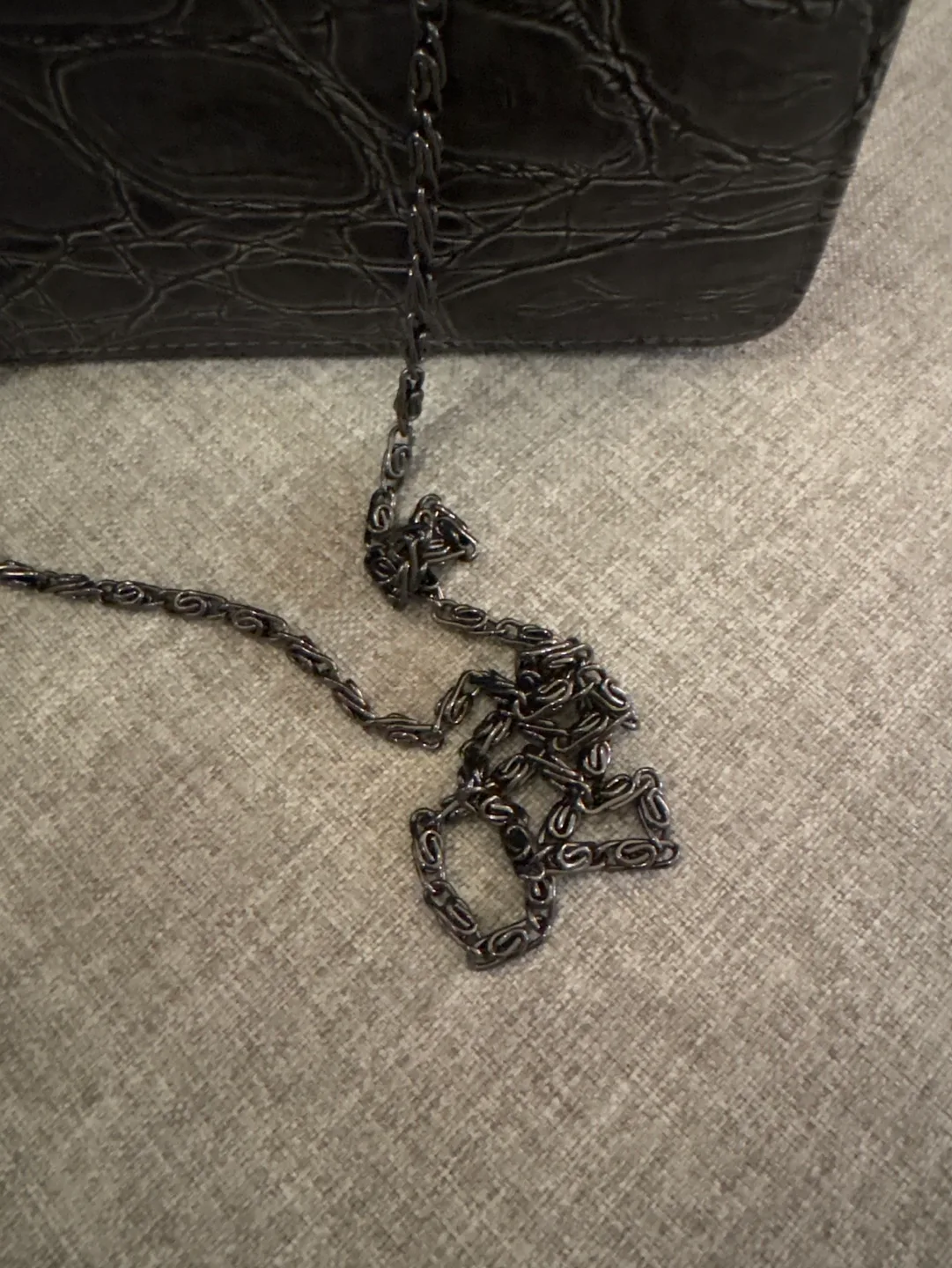 💚🌱 Olga berg designer Crocodile Pattern Clutch image indicator(6)