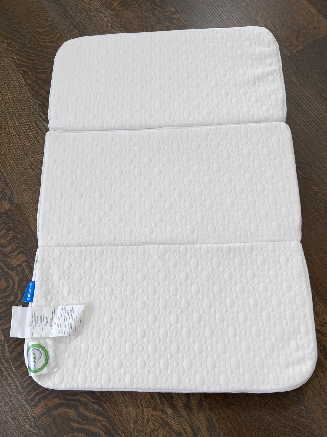 Milliard Trifold pack and play crib mattress with washable cover