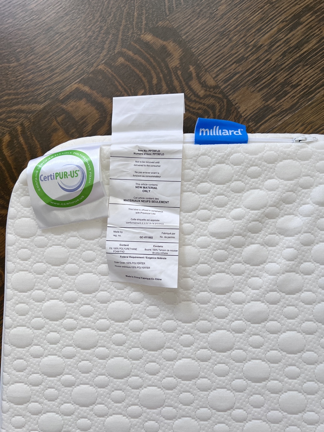 Milliard Trifold pack and play crib mattress with washable cover - photo 3