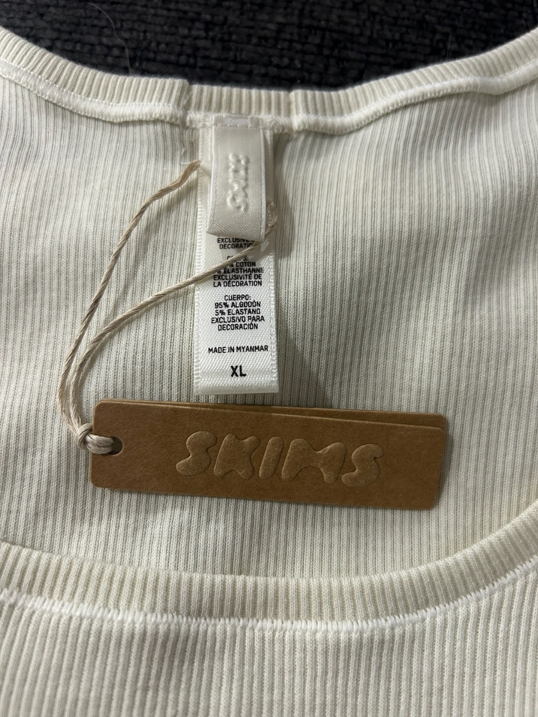 SKIMS Rib Tank Top - XL - Bone - photo 3