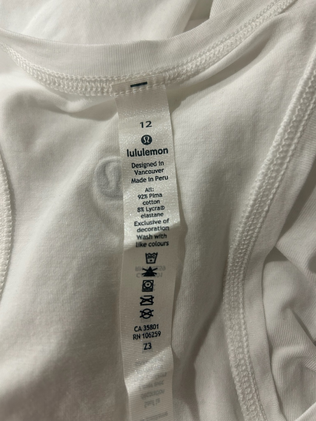 Lululemon Love Tank White Size 12 NWT - photo 3