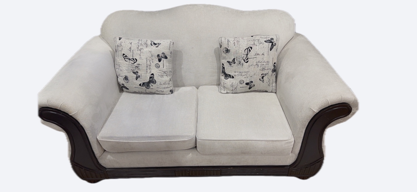 Cream Sofa Set with Two Pillows - photo 2