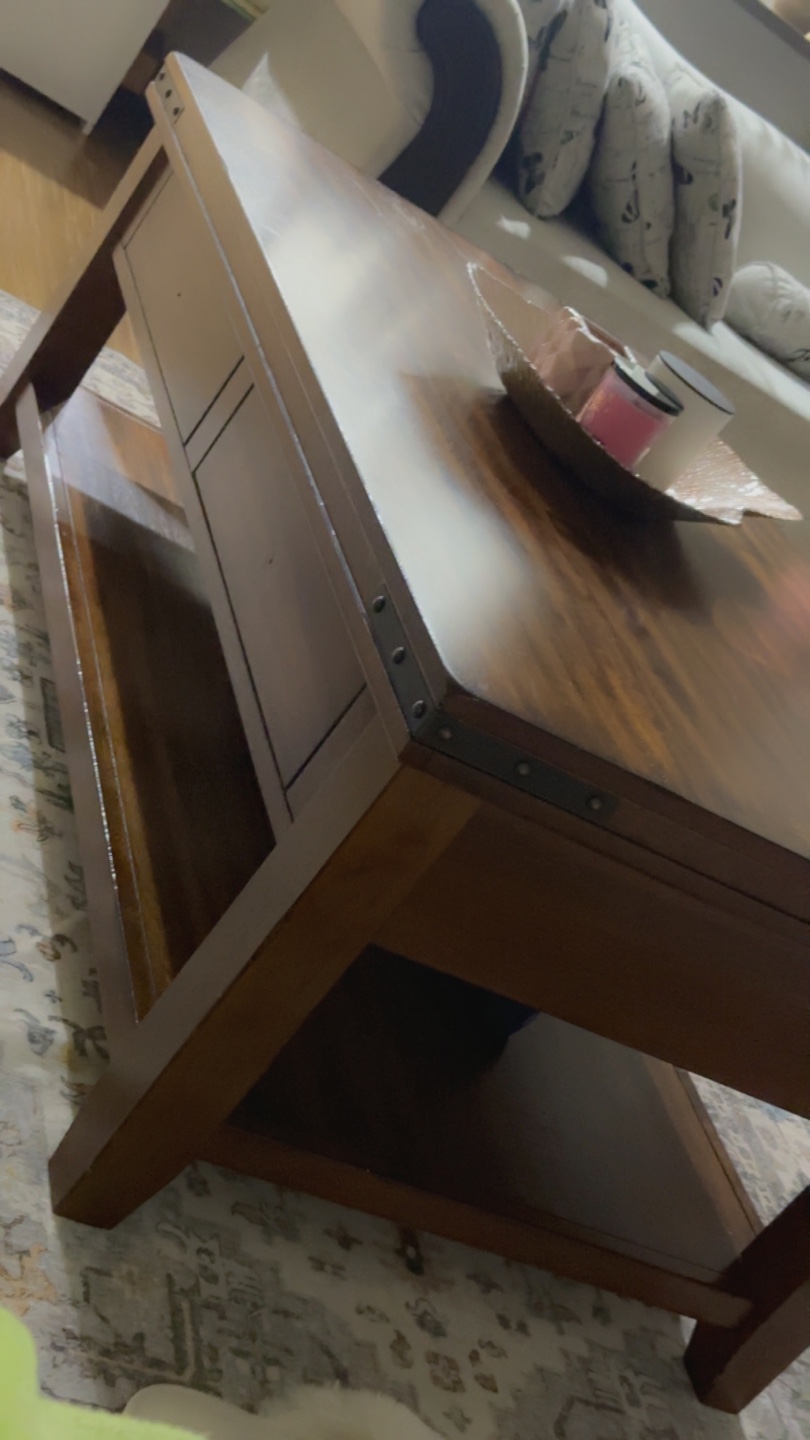 Coffee Table with Shelf and Drawers