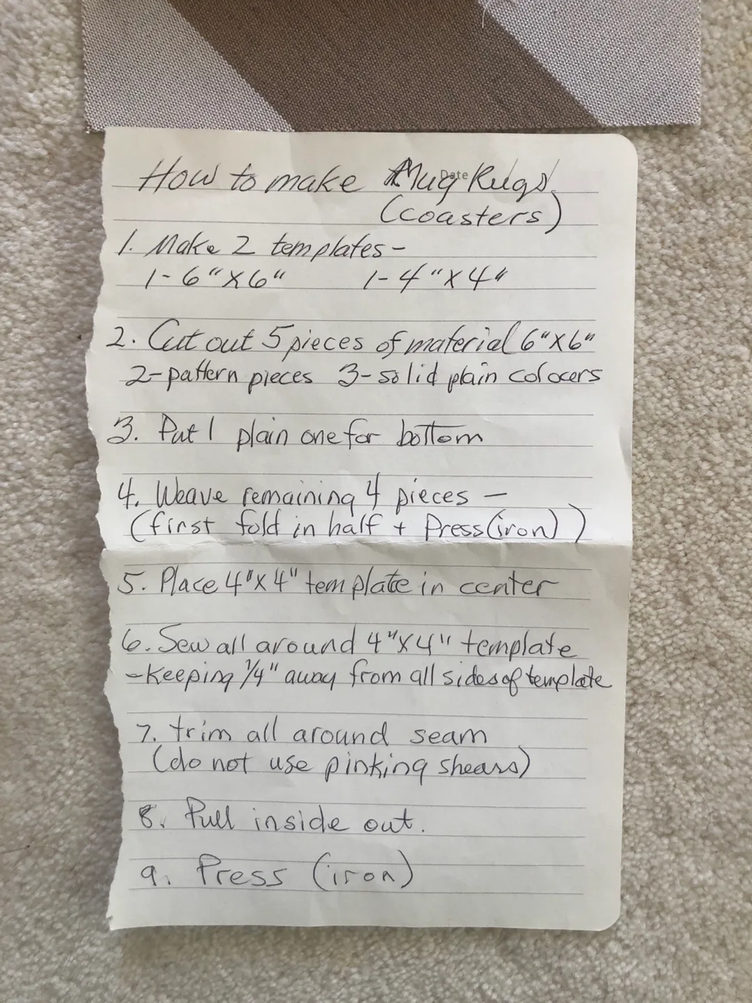 How to make Mug Rugs(Coasters) image indicator(5)