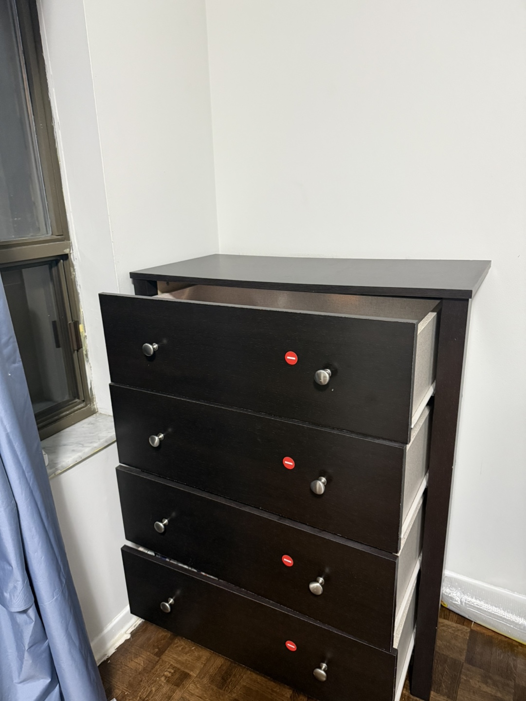 Four-Drawer Dark Brown Chest of Drawers - photo 5