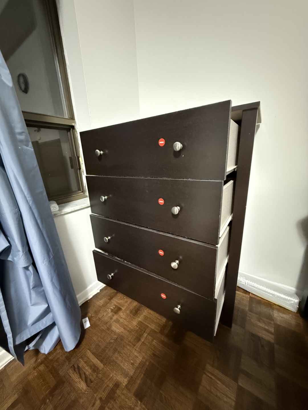 Four-Drawer Dark Brown Chest of Drawers - photo 4
