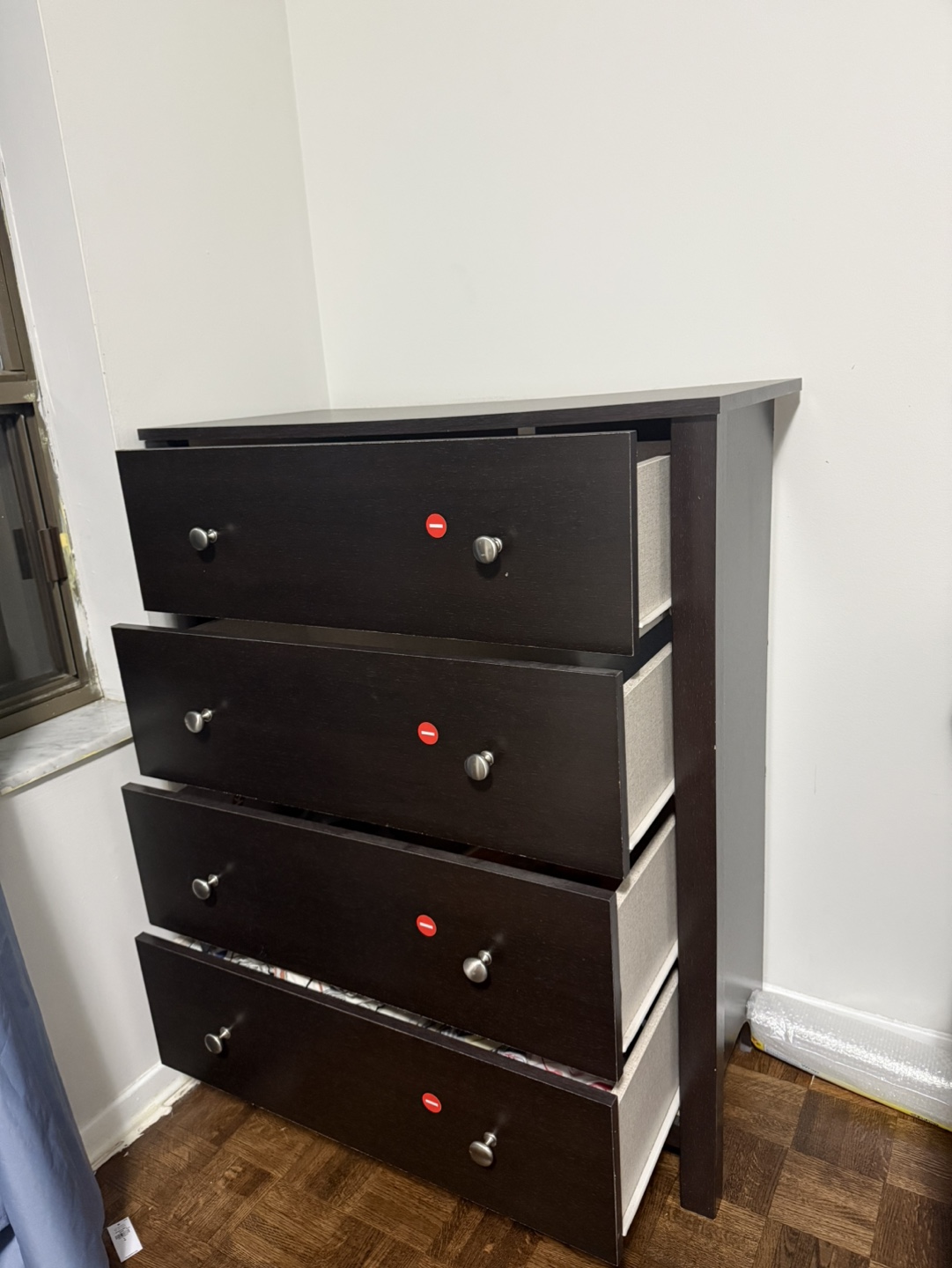 Four-Drawer Dark Brown Chest of Drawers - photo 2