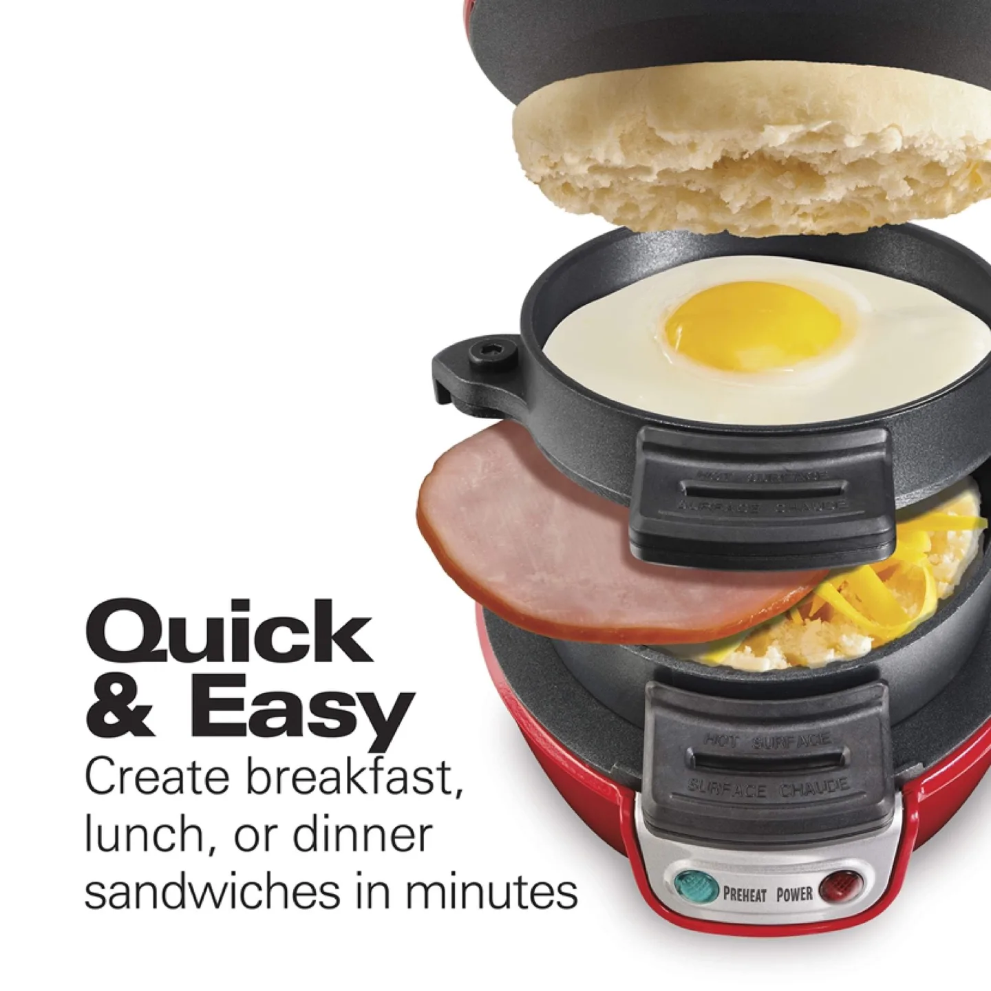 Hamilton Beach Breakfast Sandwich Maker - Red image indicator(2)