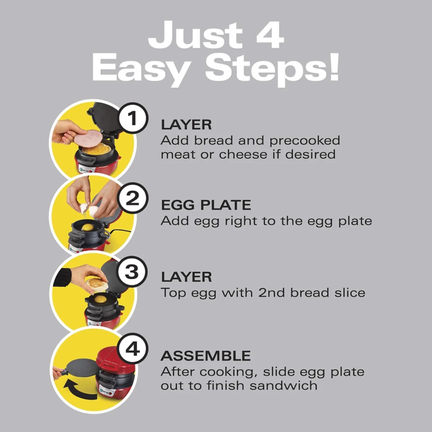 Hamilton Beach Breakfast Sandwich Maker - Red image indicator(3)