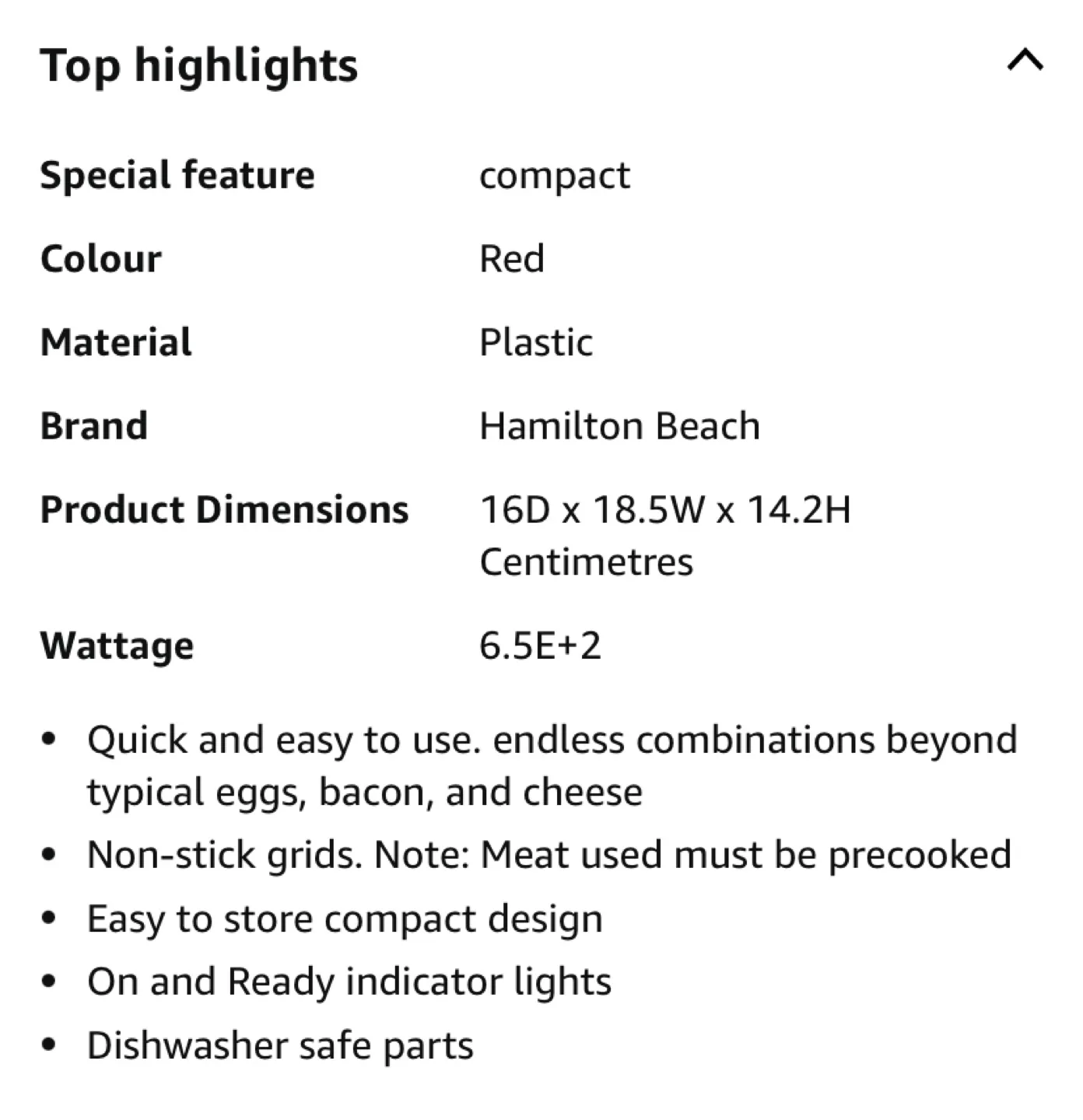 Hamilton Beach Breakfast Sandwich Maker - Red image indicator(5)