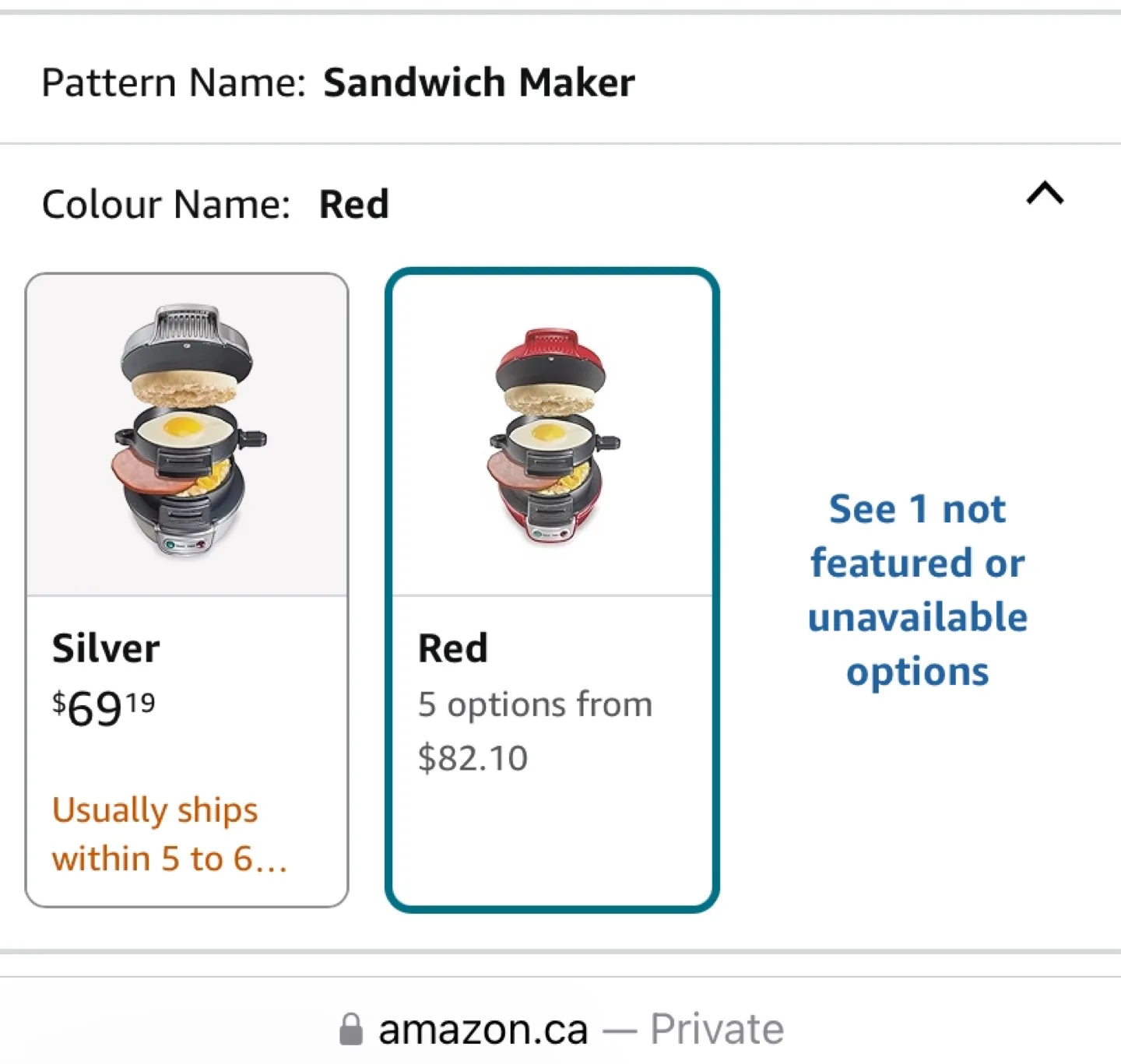 Hamilton Beach Breakfast Sandwich Maker - Red image indicator(6)