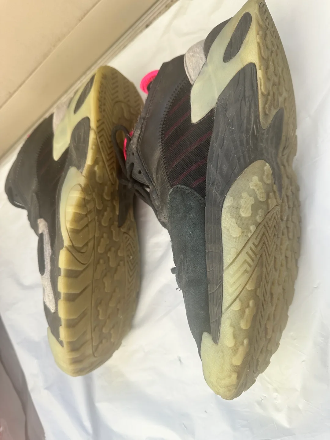 Adidas Mens Black and Pink Sneakers image indicator(2)