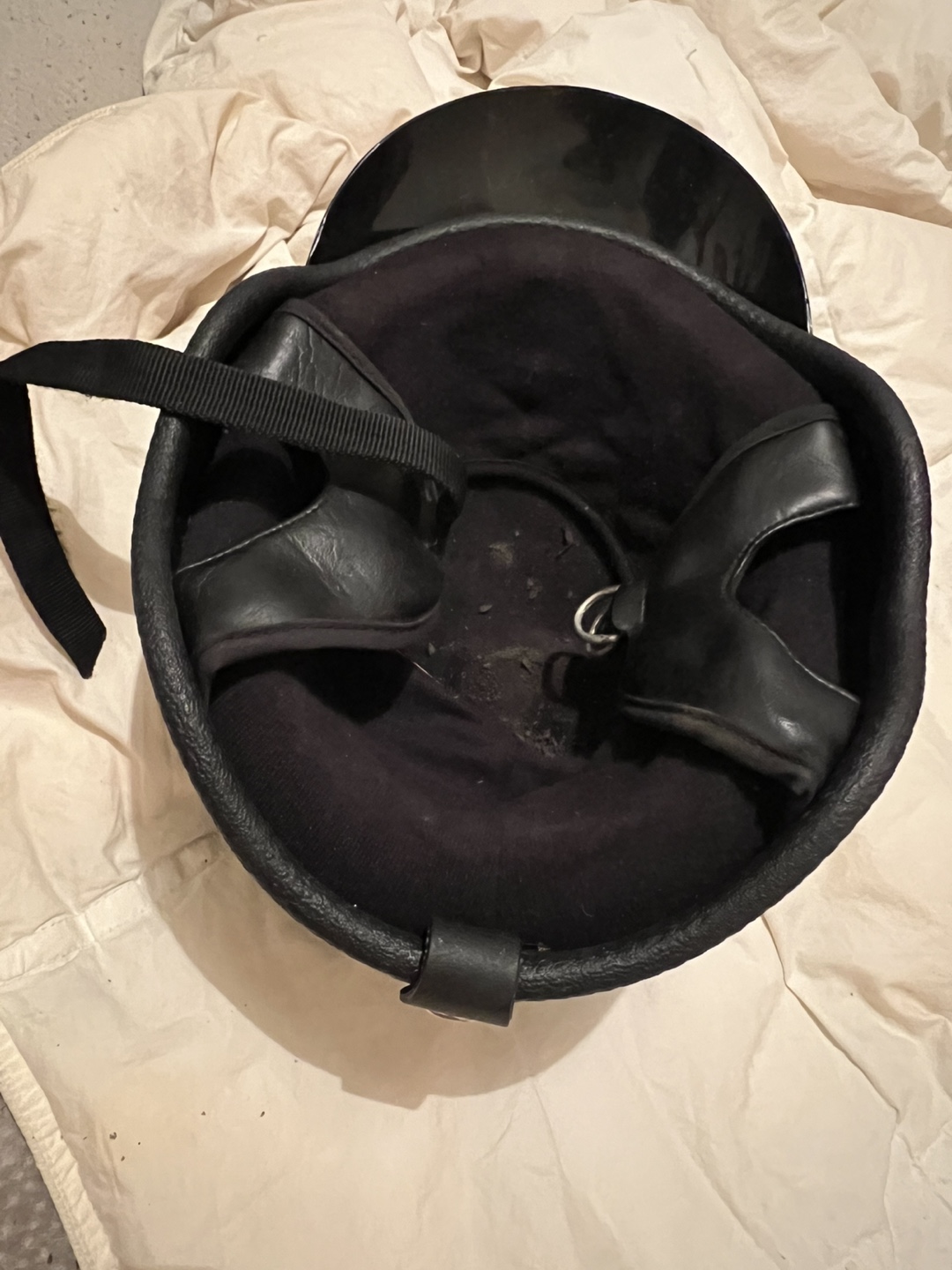 Vintage Black Motorcycle Helmet - photo 3