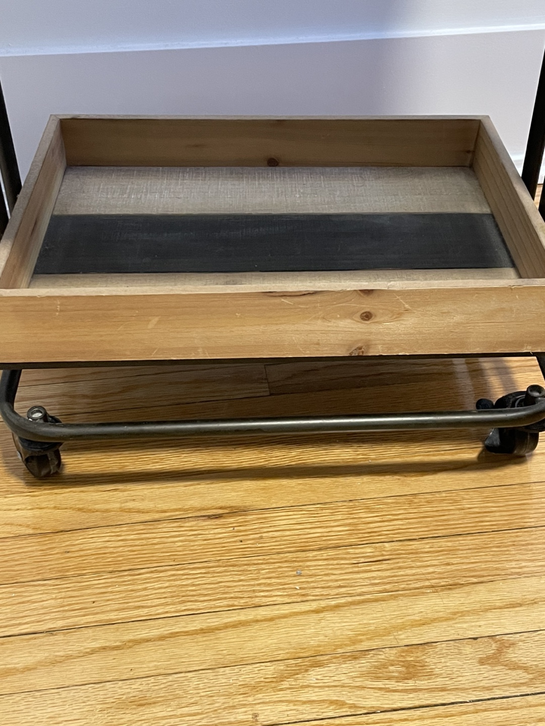 Three-Tier Rolling Cart with Wooden Trays - photo 3