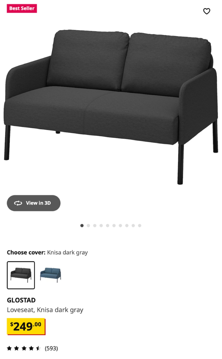 IKEA Glostad Sofa - photo 2