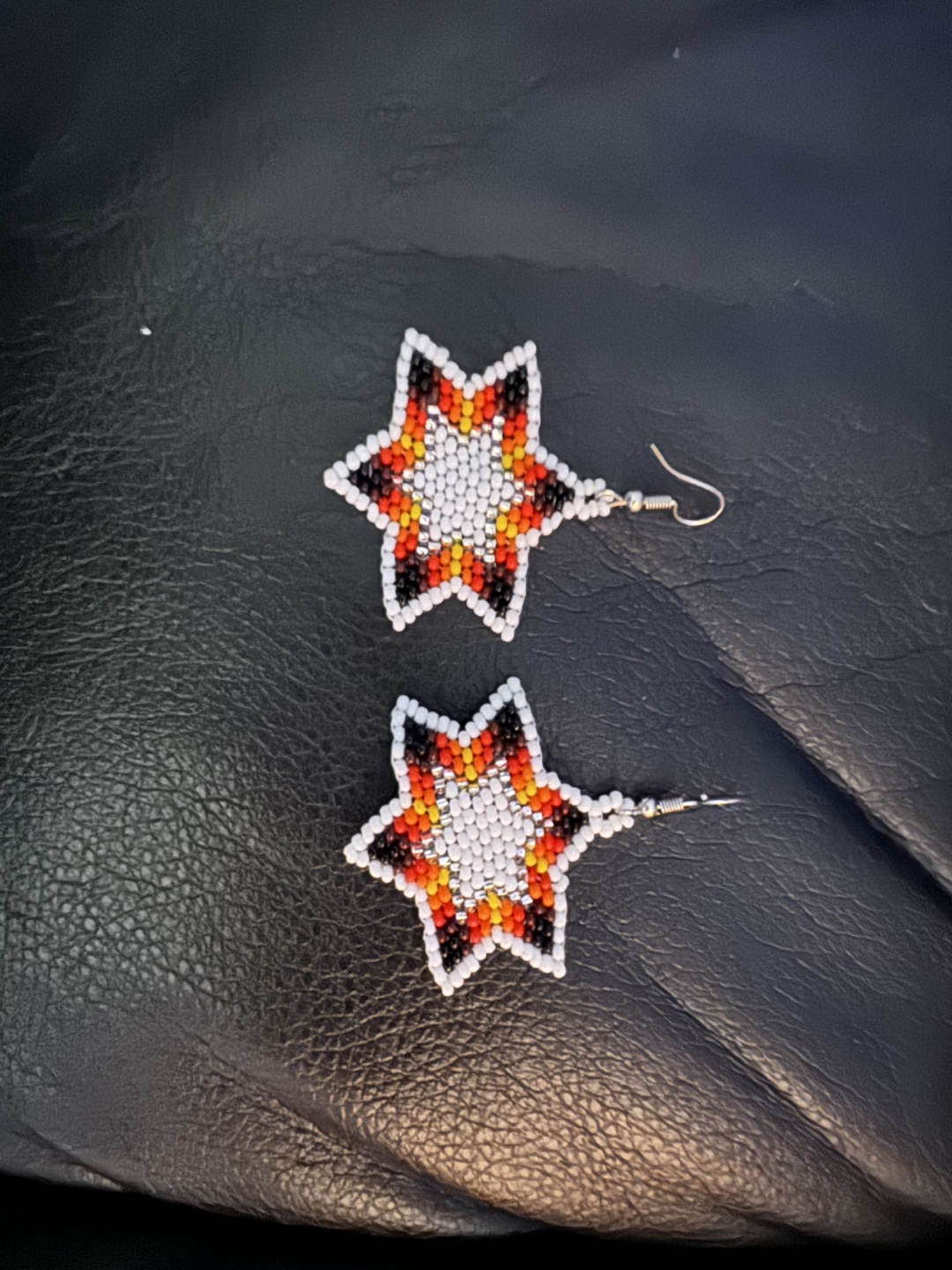 Beaded Star Earrings