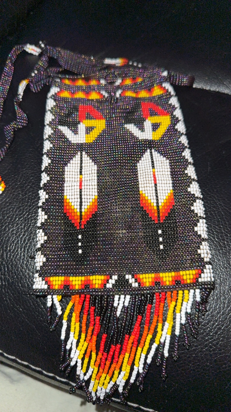 Beaded Native American style pouch