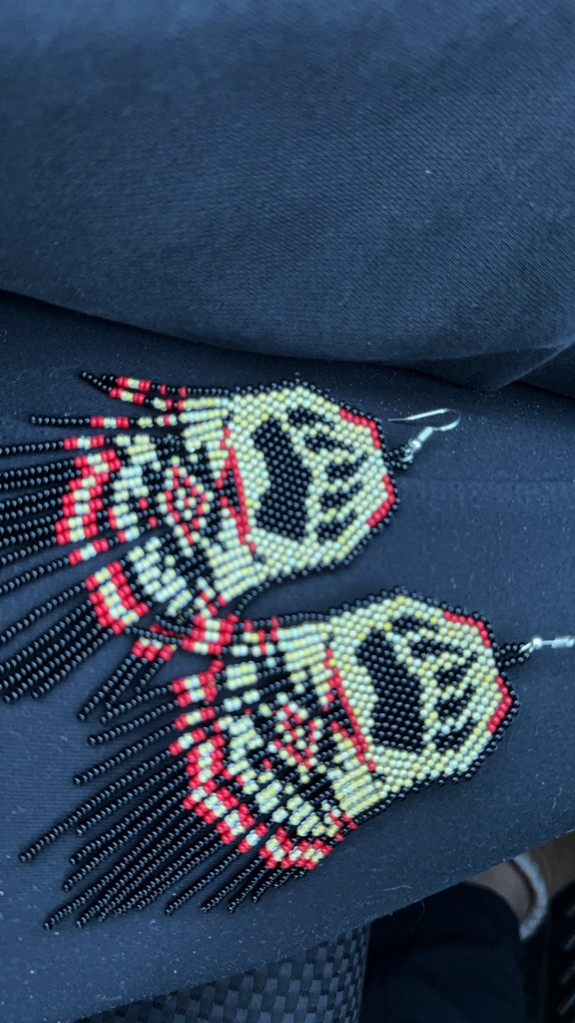 Beaded Bear Paw Earrings