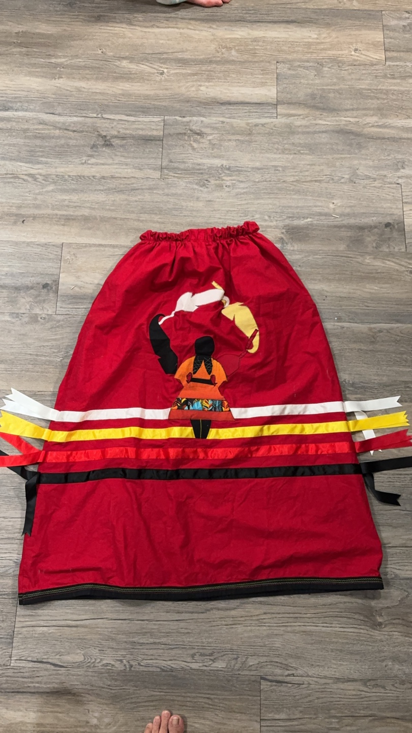 Red Indigenous Dance Skirt