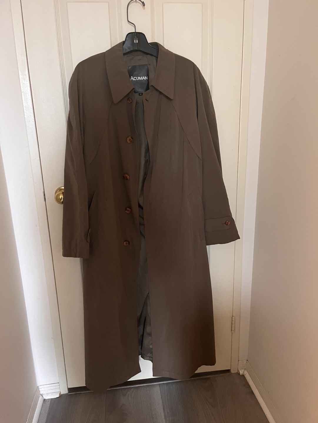 Acuman Long Brown Trench Coat - photo 2