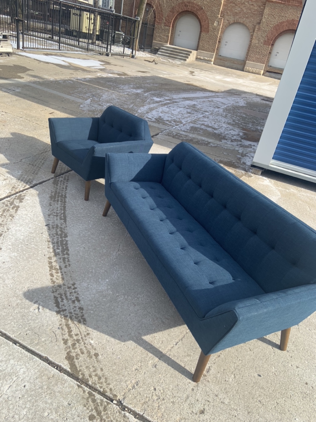 Mid Century Modern Sofa and Chair Set - photo 4