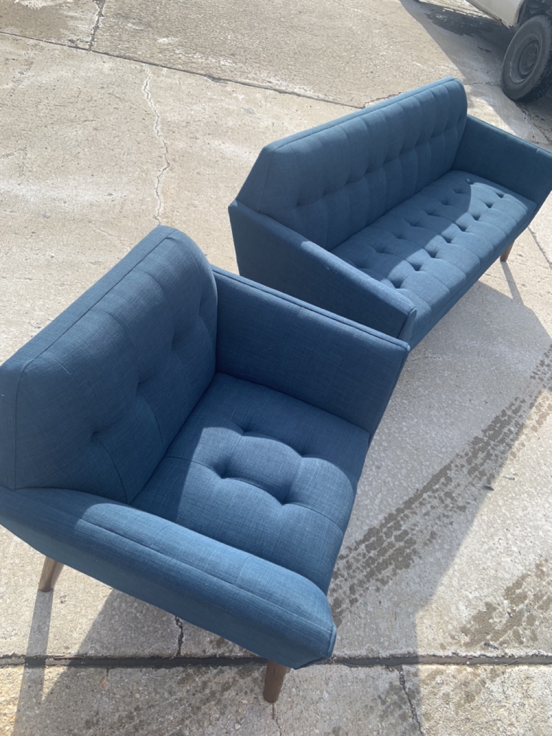 Mid Century Modern Sofa and Chair Set