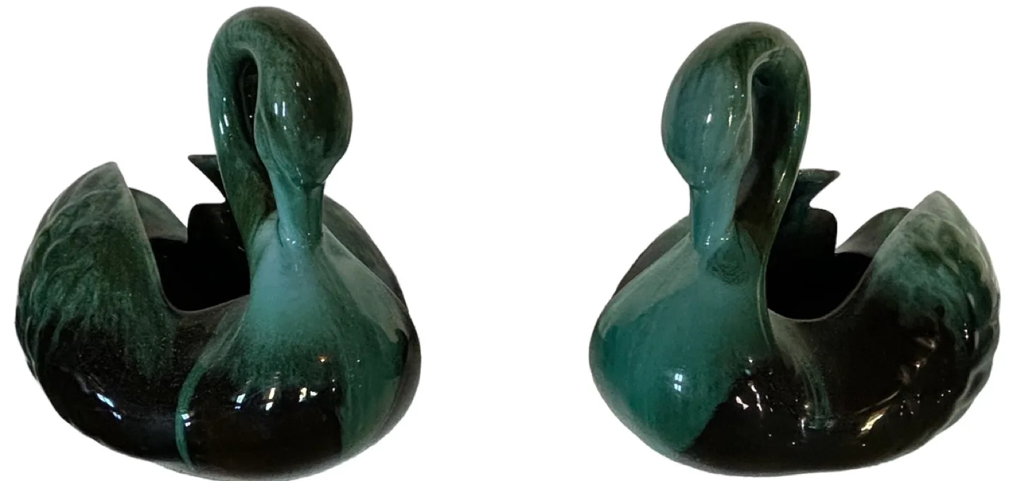 Pair of Vintage Swan Planters thumbnail