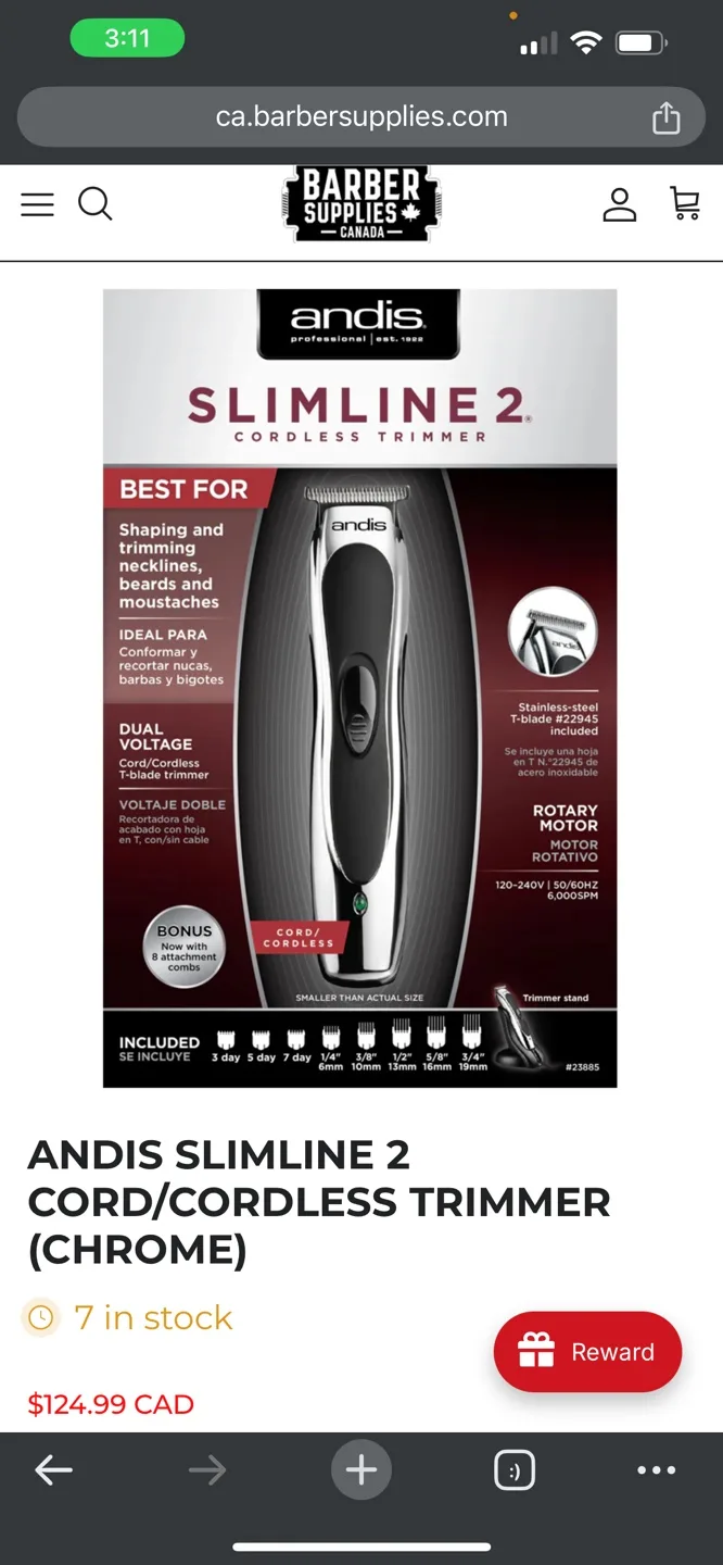 Andis Slimline 2 Cordless Trimmer Kit image indicator(6)