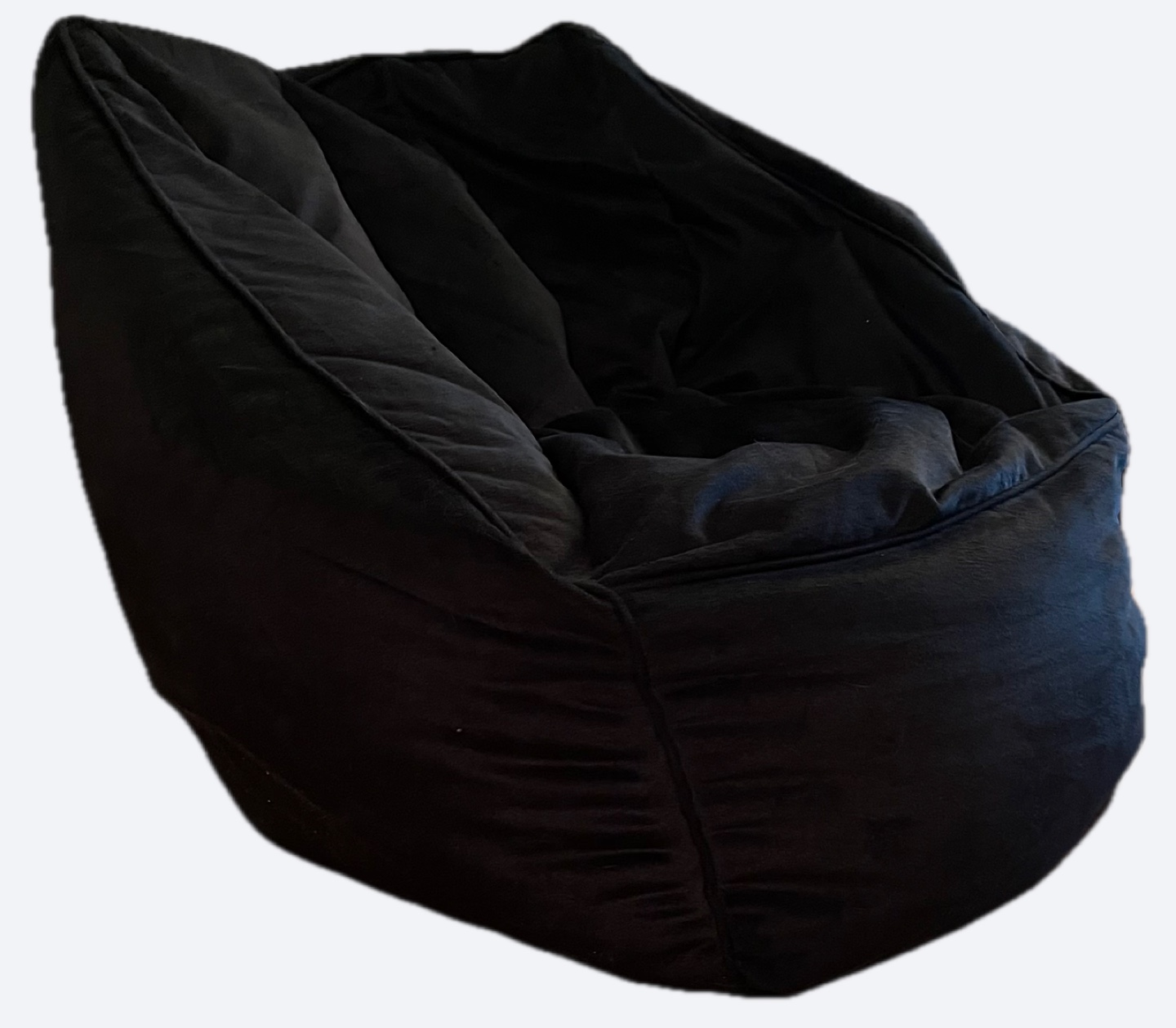 Black Velvet Beanbag Chair - photo 2