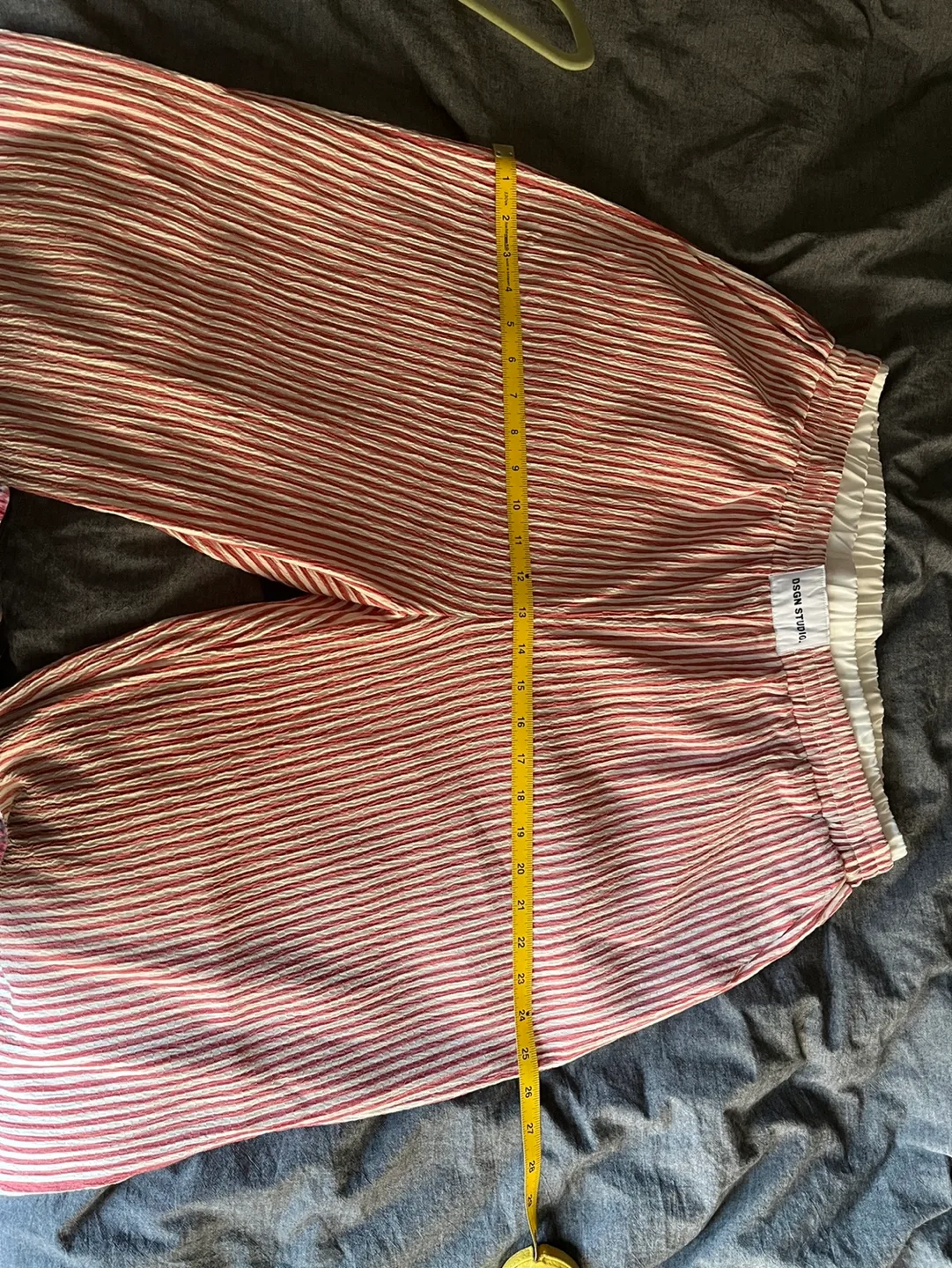 Red and White Striped Wide Leg Pants image indicator(4)