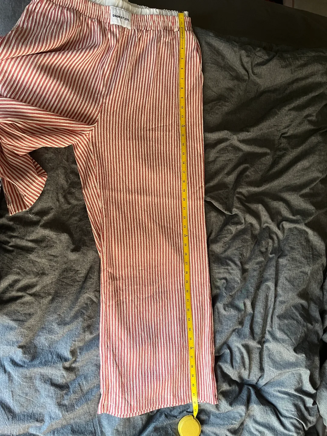 Red and White Striped Wide Leg Pants image indicator(6)