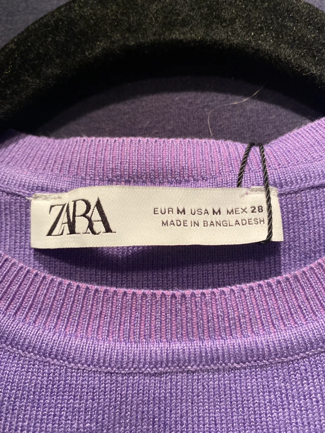 ZARA Purple Knit Sleeveless Crop Top - Size M image indicator(3)