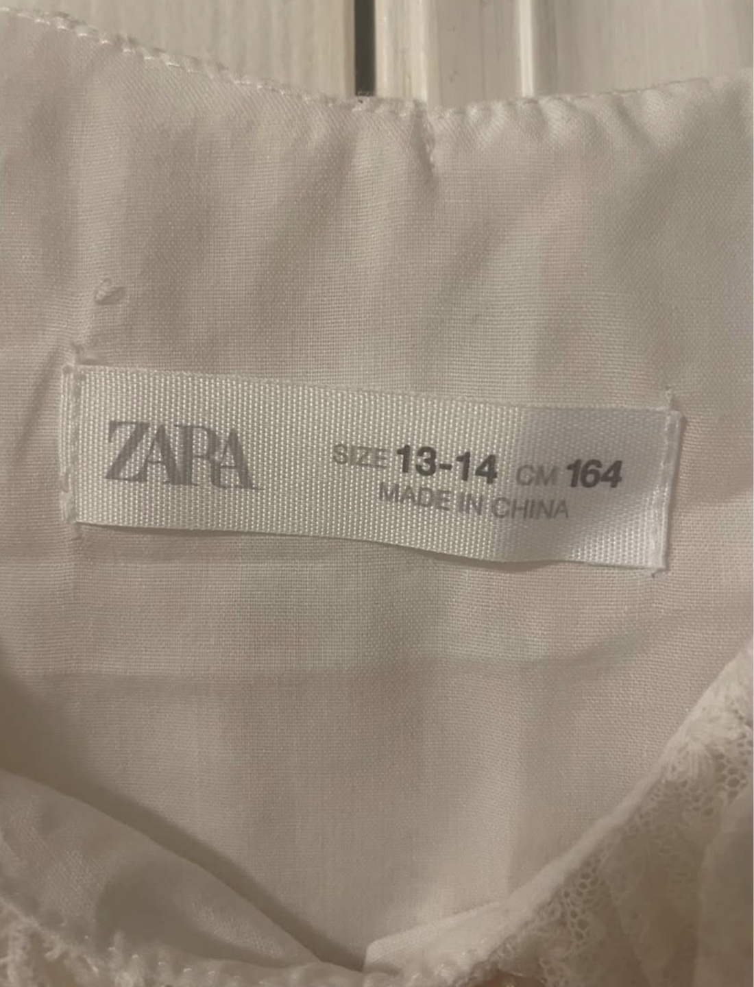 Zara White Lace Slip Dress Size 13-14