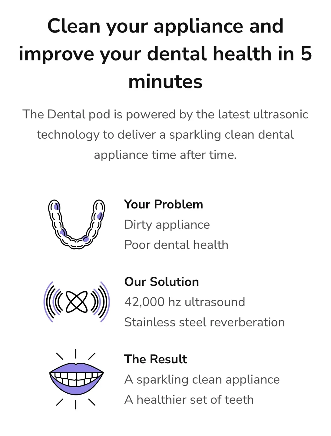 (100% Brand New) Dental Pod Pro Ultrasonic Cleaner image indicator(5)