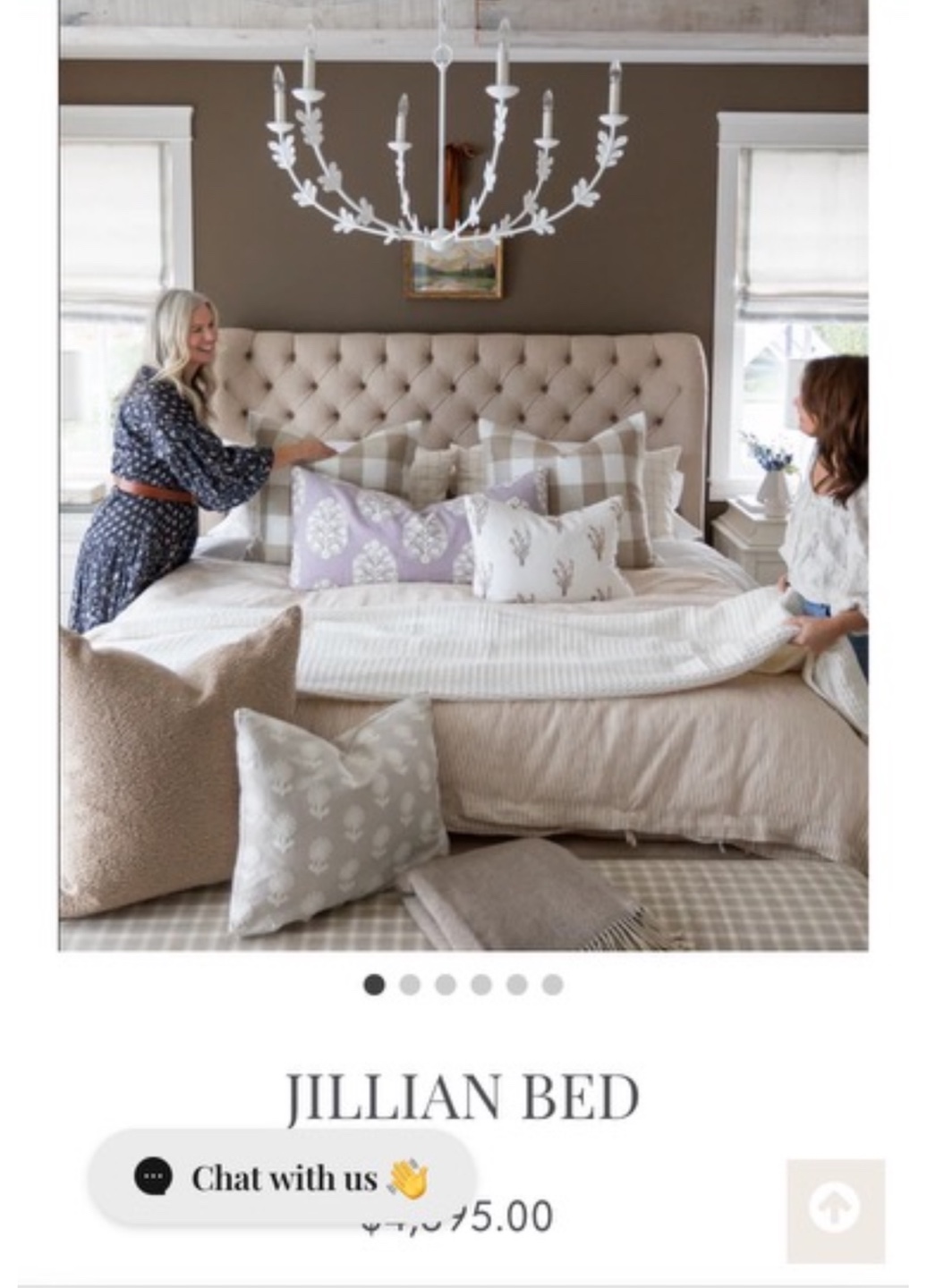 Jillian Upholstered Wingback Bed Frame