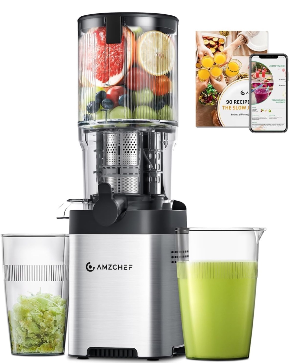 Brand new. AMZCHEF Slow Juicer - Stainless Steel