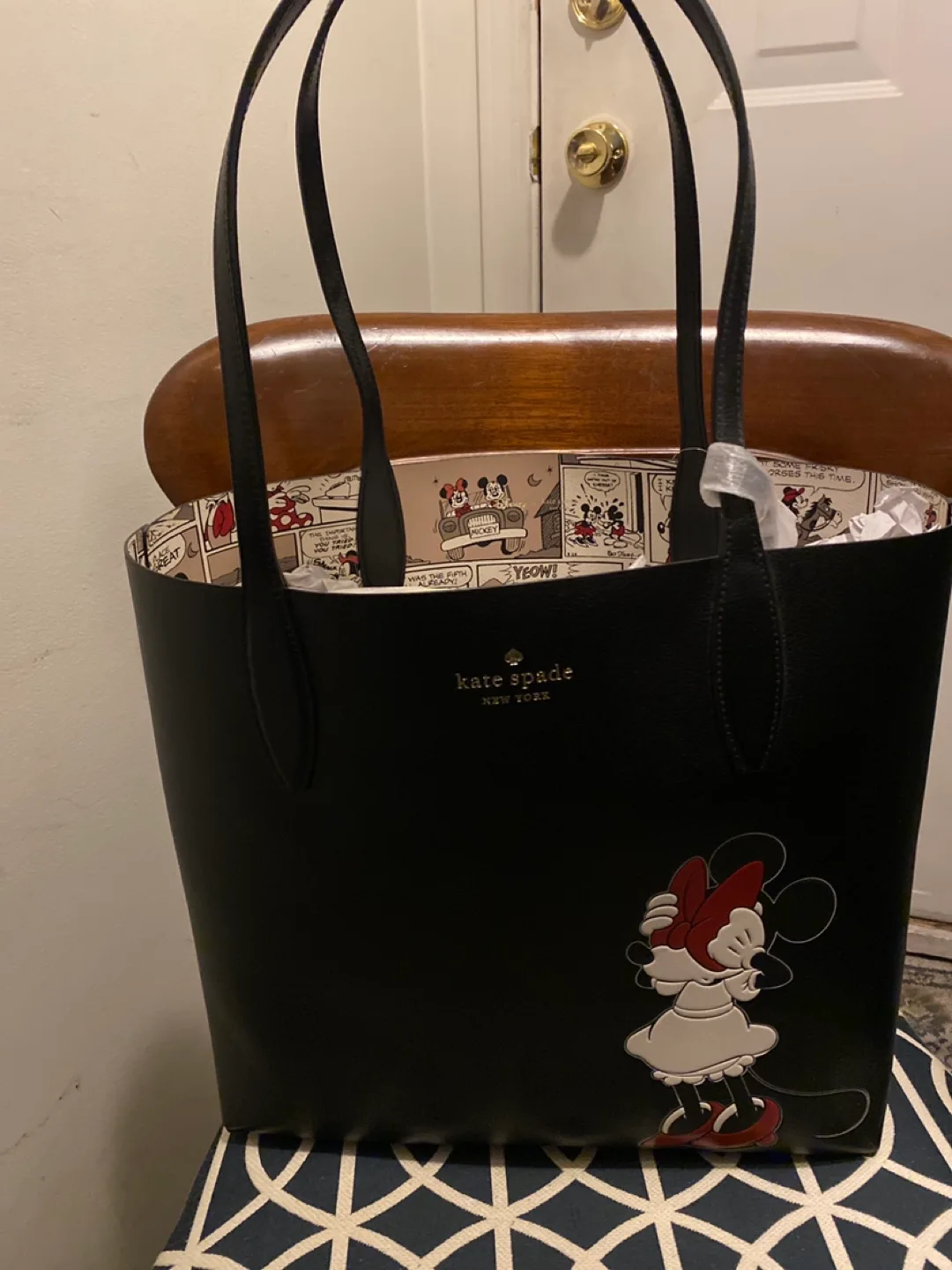 Disney X Kate Spade Reversable Minnie Mouse Tote with Wristlet thumbnail