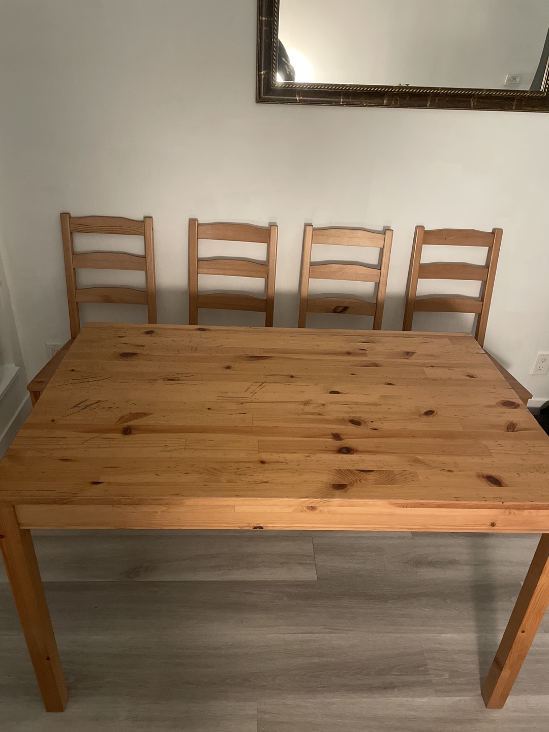IKEA Dining Table and Four Chairs Set
