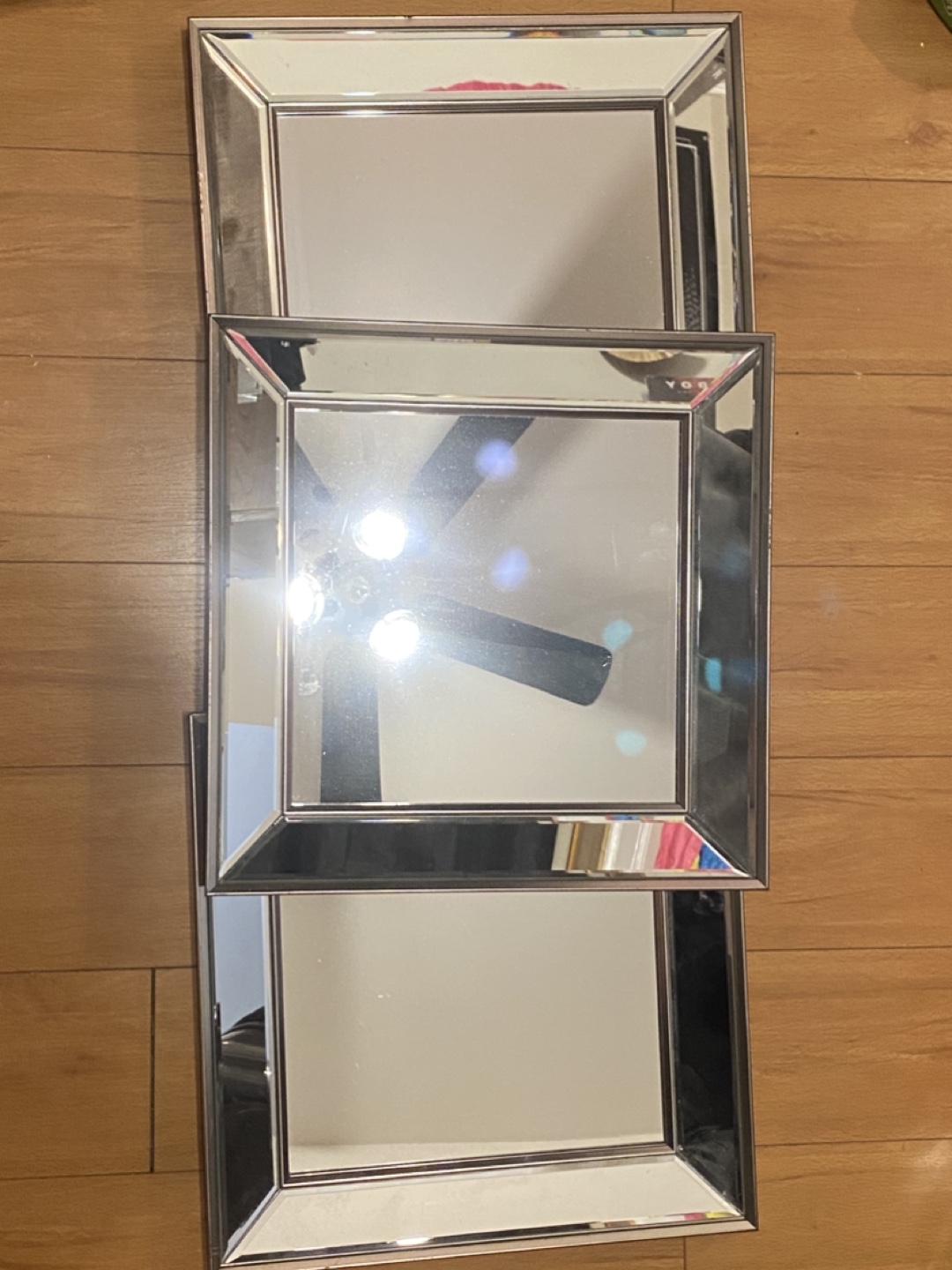 Set of Three Mirrored Wall Decor