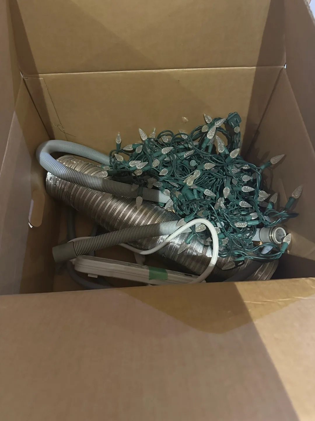 Christmas Lights and Dryer Vent Hose