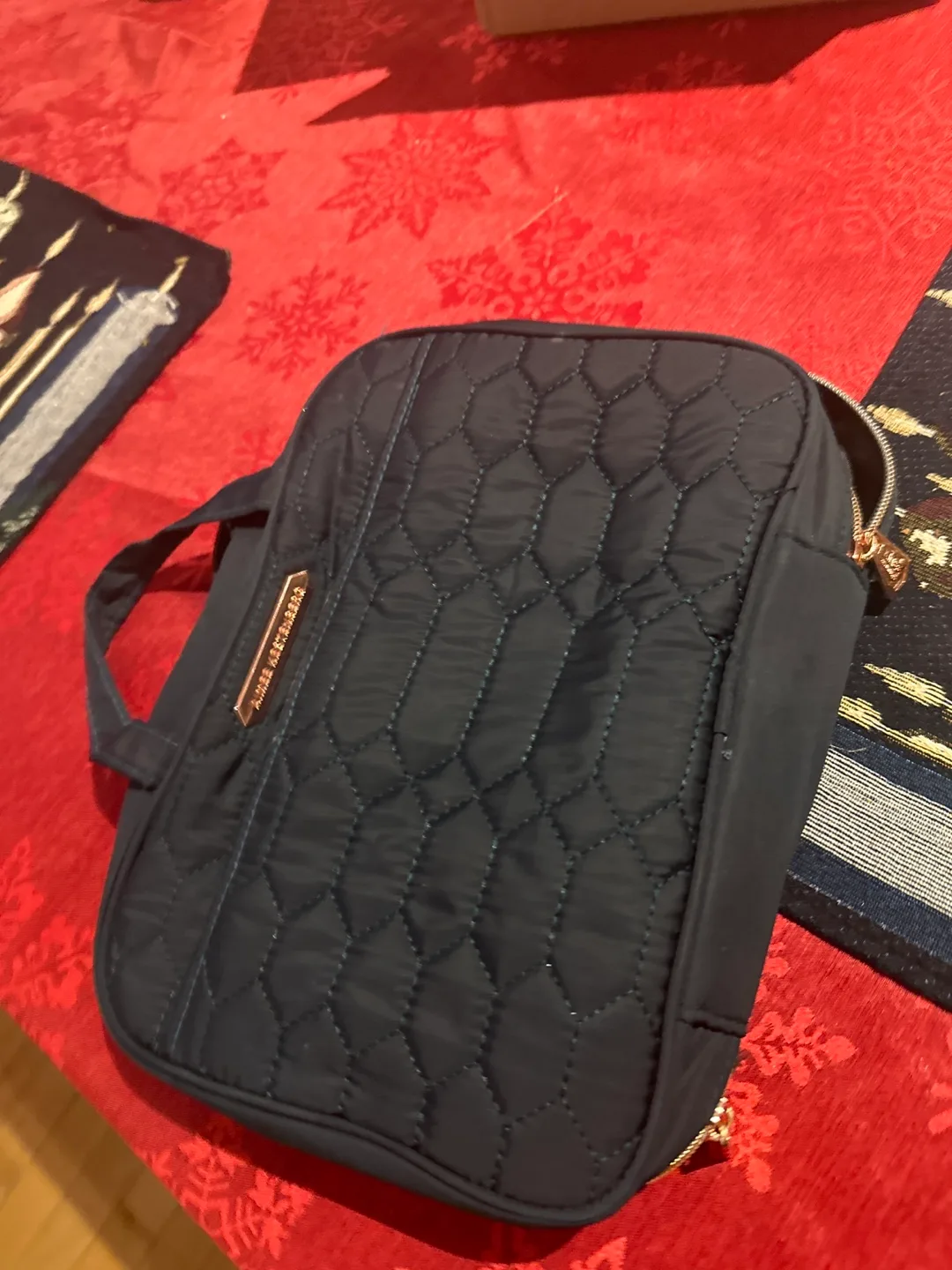 Travel Cosmetic Bag - Quilted Makeup Organizer thumbnail