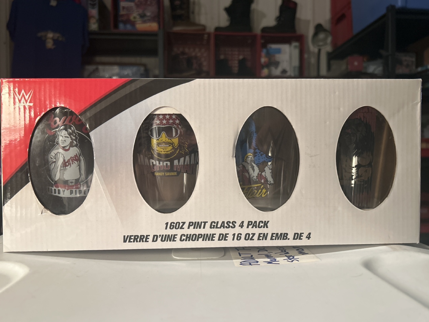 WWE Wrestling Legends 16oz Pint Glasses 4-Pack