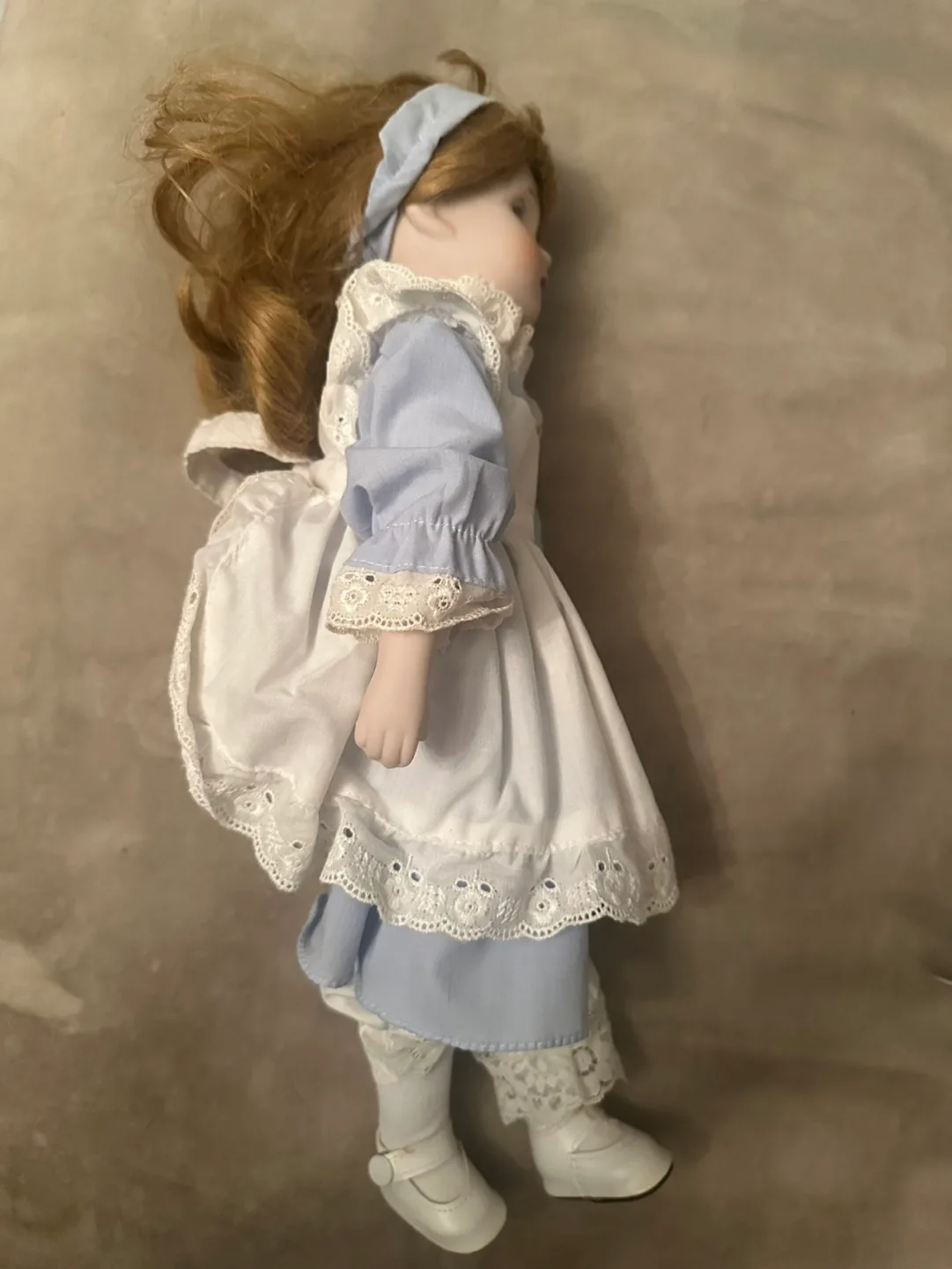 Vintage Porcelain Doll in Original Box with Stand image indicator(3)