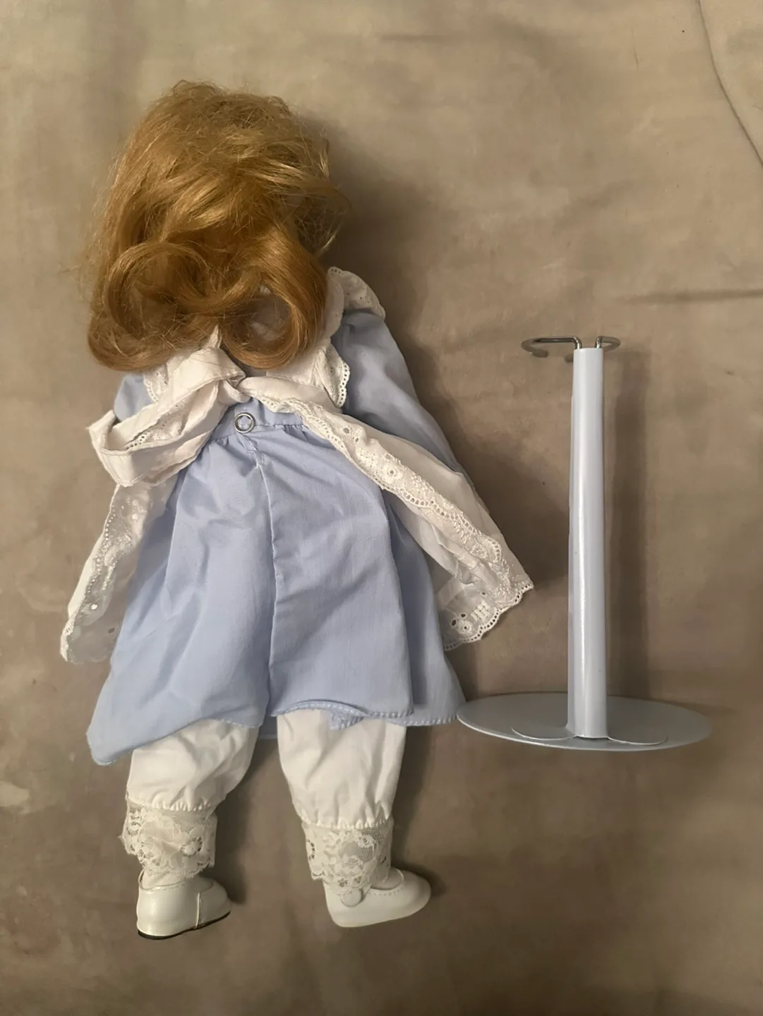 Vintage Porcelain Doll in Original Box with Stand image indicator(4)