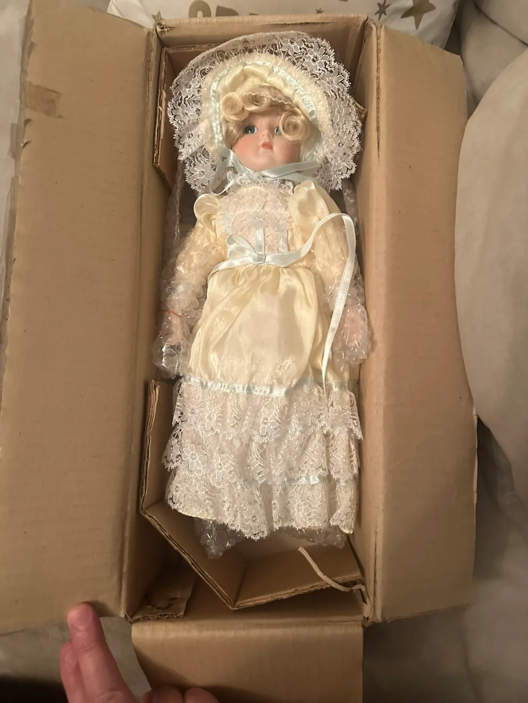 Vintage Porcelain Collector Doll in Box image indicator(4)