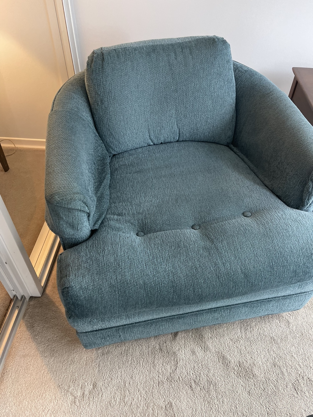 Arm chair set of two  and feet rest - photo 4